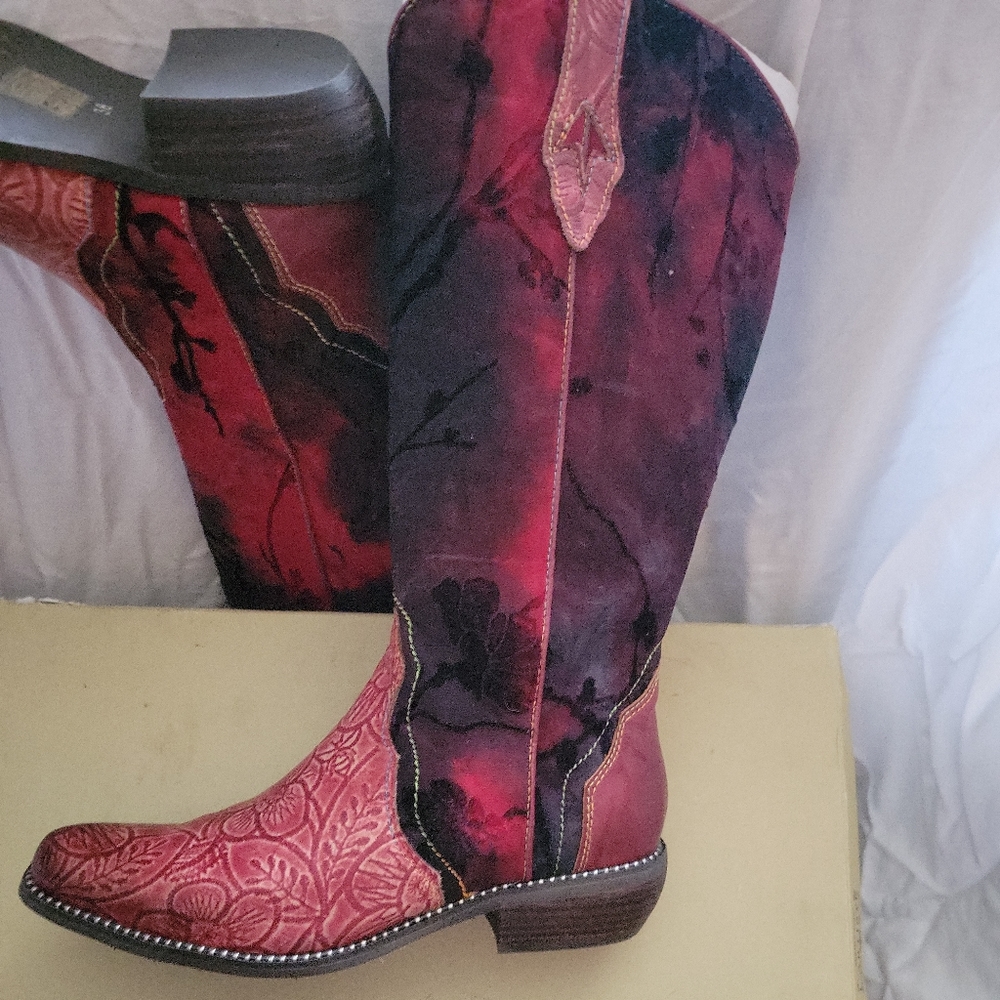 👗 Spring step L’Artise Laretilyn Red boots 7.5-8 US
